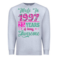 Heather Grey made in 1997, 25 years of being awesome Premium Sweatshirt - Jasminsmagicworld