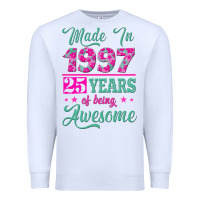 White made in 1997, 25 years of being awesome Premium Sweatshirt - Jasminsmagicworld