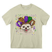Mossy mardi gras hat white pomeranian Heavy Core Tee - RanaPortraitStore