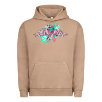 Pigment Burro cancer ribbon with angel wings Urban Hoodie - CowGirlArtShop