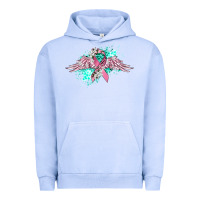 Pigment Grape Ice cancer ribbon with angel wings Urban Hoodie - CowGirlArtShop