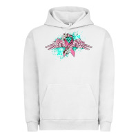 Pigment Lunar Rock cancer ribbon with angel wings Urban Hoodie - CowGirlArtShop