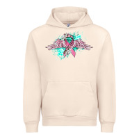 Sandshell cancer ribbon with angel wings Urban Hoodie - CowGirlArtShop