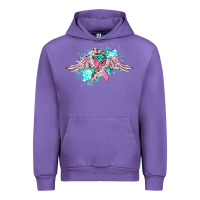 Tulip cancer ribbon with angel wings Urban Hoodie - CowGirlArtShop
