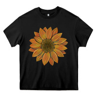 Black sunflower Heavy Core Tee - Artiststas