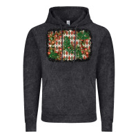 Vintage Black christmas ornament and diamond plaid  background Vintage Hoodie - BundleAndBundleShop