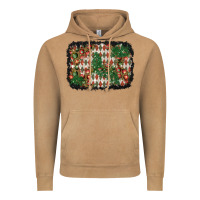 Vintage Camel christmas ornament and diamond plaid  background Vintage Hoodie - BundleAndBundleShop