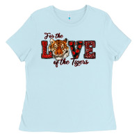 Baby Blue for the love of the tigers red Ladies Tee - RanaPortraitStore