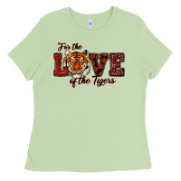For The Love Of The Tigers Red Ladies Tee | Teevron