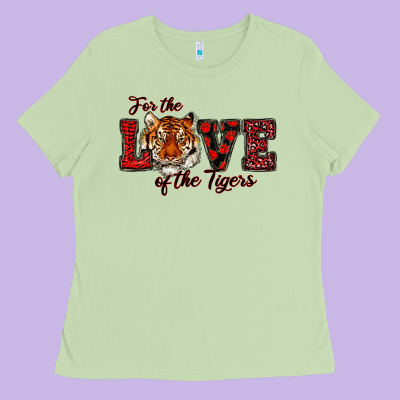 Ladies Tee for the love of the tigers red