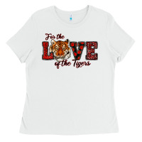 White for the love of the tigers red Ladies Tee - RanaPortraitStore