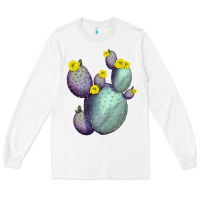 White Opunthia Santa Rita Cacti Long Sleeve Tee - LillyAllenDesigns