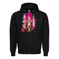Black valentines day horse with sunglasses Zipper Hoodie - NancyCooperArtShop