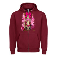 Burgundy valentines day horse with sunglasses Zipper Hoodie - NancyCooperArtShop