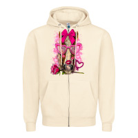 Sandshell valentines day horse with sunglasses Zipper Hoodie - NancyCooperArtShop