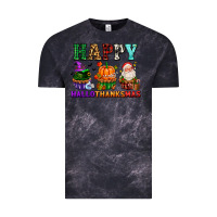 Cloud Black happy hallothanksmas with cupcakes Vintage Tee - AdoDesignShop