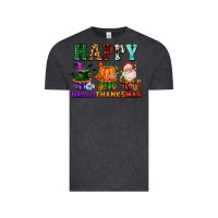Vintage Black happy hallothanksmas with cupcakes Vintage Tee - AdoDesignShop