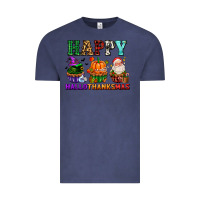 Vintage Denim happy hallothanksmas with cupcakes Vintage Tee - AdoDesignShop