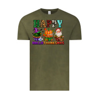 Vintage Olive happy hallothanksmas with cupcakes Vintage Tee - AdoDesignShop