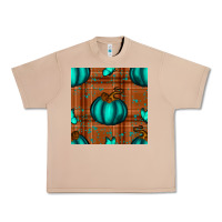 Burro turquoise pumpkin plaid seamless pattern Urban Heavy Tee - BundleAndBundleShop