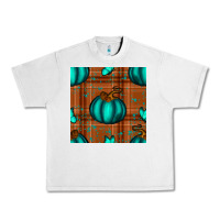 Lunar Rock turquoise pumpkin plaid seamless pattern Urban Heavy Tee - BundleAndBundleShop