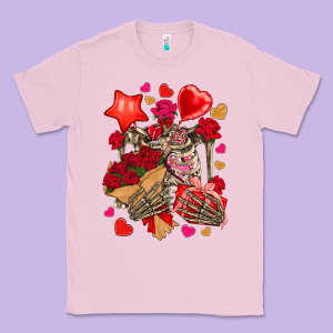 Valentines Day Skeleton Classic Tee Designed By Nancycooperartshop