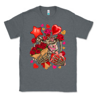 Charcoal Heather valentines day skeleton Classic Tee - NancyCooperArtShop