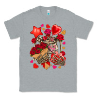 Heather Grey valentines day skeleton Classic Tee - NancyCooperArtShop