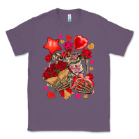 Lavender valentines day skeleton Classic Tee - NancyCooperArtShop