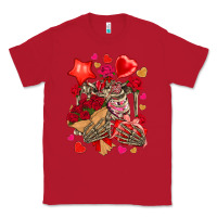 Red valentines day skeleton Classic Tee - NancyCooperArtShop