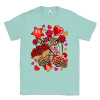 Seafoam valentines day skeleton Classic Tee - NancyCooperArtShop