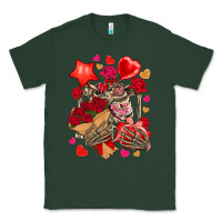 Sports Green valentines day skeleton Classic Tee - NancyCooperArtShop