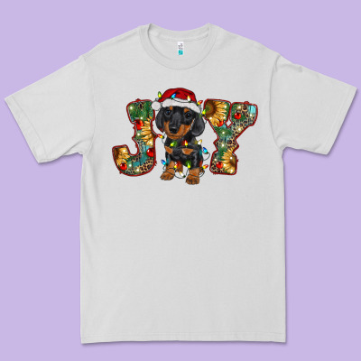 Dachshund Puppy Christmas Joy Premium Tee Designed By Ranaportraitstore