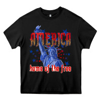 Black America home of the free Heavy Core Tee - texasbilliewilder