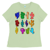 Matcha christmas glitter cactus Ladies Tee - Zillion Design Studio