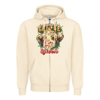 Sandshell cattle queen Zipper Hoodie - NancyCooperArtShop