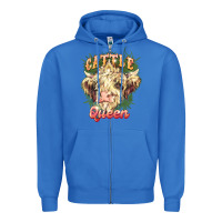 True Royal cattle queen Zipper Hoodie - NancyCooperArtShop