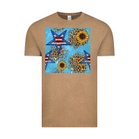Vintage Coffee american star and sunflower seamless  pattern Vintage Tee - BundleAndBundleShop