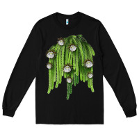 Black Selenicereus Cactus Long Sleeve Tee - LillyAllenDesigns