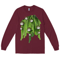Burgundy Selenicereus Cactus Long Sleeve Tee - LillyAllenDesigns