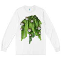 White Selenicereus Cactus Long Sleeve Tee - LillyAllenDesigns