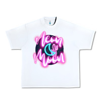 White neon moon Urban Heavy Tee - JahusDesignShop