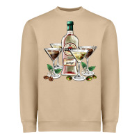 Mushroom martini glasses and martini bottle Heavyweight Sweatshirt - AdoDesignShop