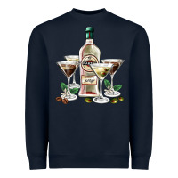 Martini Glasses And Martini Bottle Heavyweight Sweatshirt | Teevron