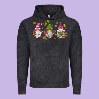 Pink Christmas Gnomies Vintage Hoodie Designed By Adodesignshop