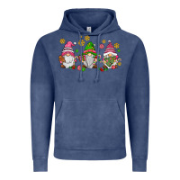 Vintage Denim pink christmas gnomies Vintage Hoodie - AdoDesignShop
