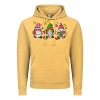 Vintage Mustard pink christmas gnomies Vintage Hoodie - AdoDesignShop