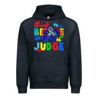 Navy think before you judge Urban Hoodie - CowGirlArtShop