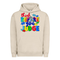 Pigment French Oak think before you judge Urban Hoodie - CowGirlArtShop