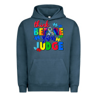 Pigment Midnight Navy think before you judge Urban Hoodie - CowGirlArtShop